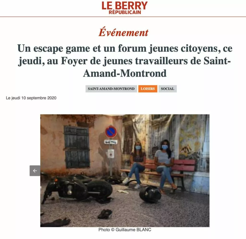saint-amand-montrond escape game forum jeunes citoyens