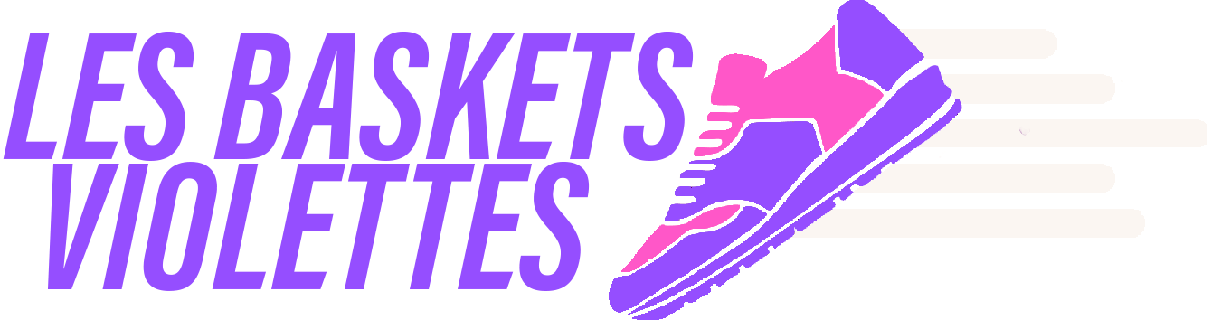 Logo des baskets violettes sur l'égalite hommes-femmes